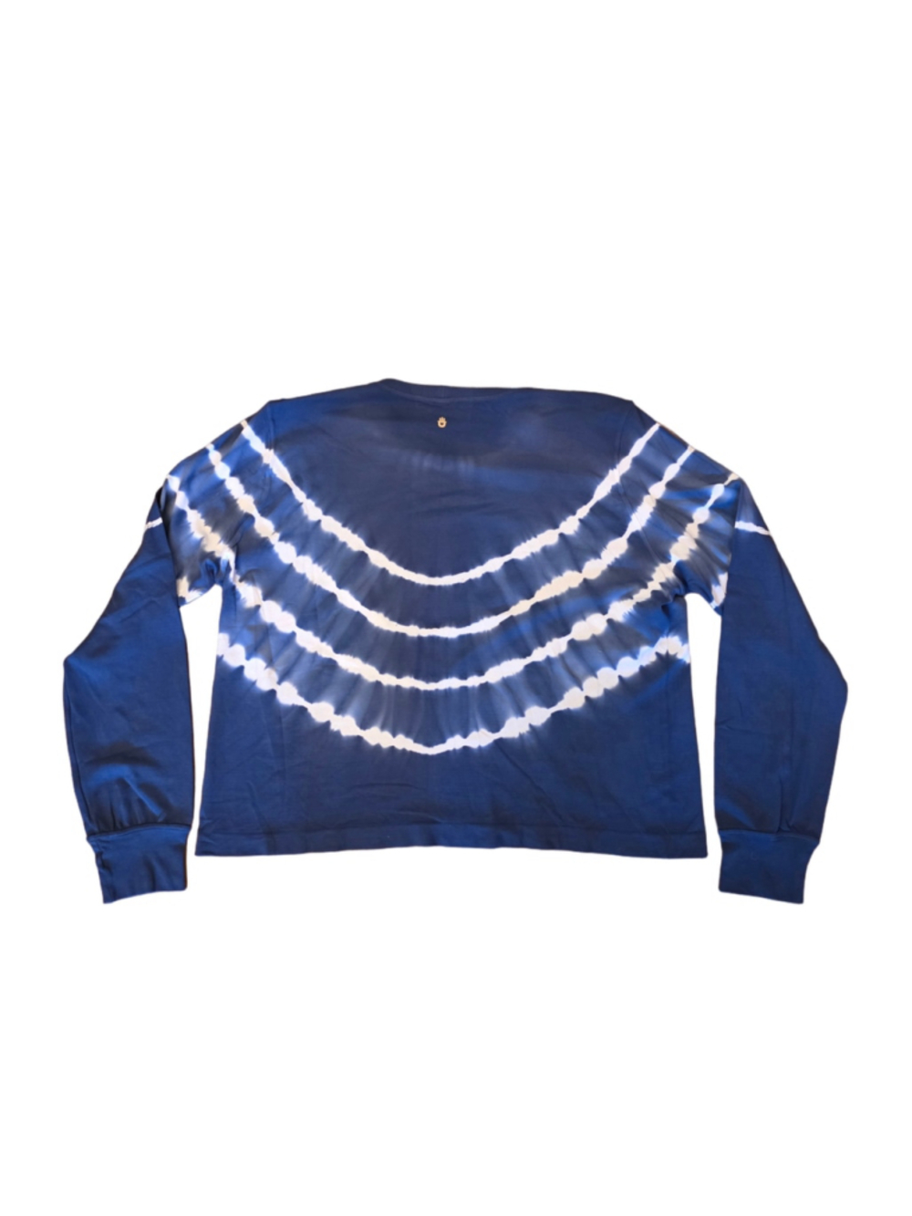 Spiritual Gangster Supernova XS Long Sleeve blue arched shibori pattern Yoga - Picture 2 of 7